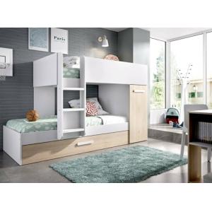 DEKIT GRUPO RIMOBEL TOM - Cama trem con armario y cama arra…