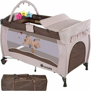 TecTake 800032 Cuna Infantil de Viaje de Altura Ajustable c…