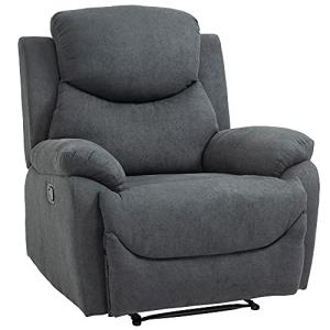 HOMCOM Sillón Reclinable Manualmente 150 Grados con Reposab…