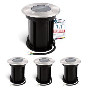 linovum Boru - Juego de 4 focos empotrables en el suelo, co…