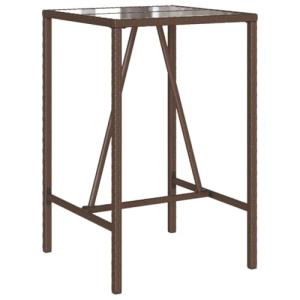 vidaXL Mesa de Bar de Exterior ratán sintético marrón 70x70…