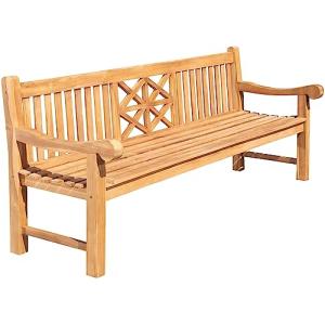CLP Banco De Madera De Teca Florida con Reposabrazos I Sill…