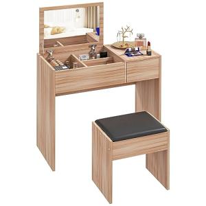 HOMCOM Tocador de Maquillaje con Taburete Mesa de Maquillaj…