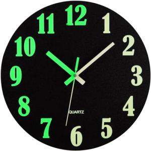 VIVILINEN Reloj de Pared Luminoso 30CM, Reloj de Pared de M…