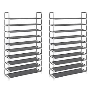 SONGMICS Juego de 2 Zapateros de 10 Niveles, Organizadores,…