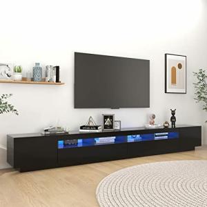 Festnight Mueble para TV con Luces LED Mesas para TV 2 en 1…