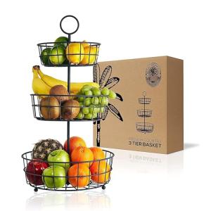 Regal Trunk & Co. Canasta de frutas de 3 niveles - Canastas…