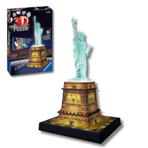 Ravensburger - Puzzle 3d Adultos Estatua De La Libertad LED…