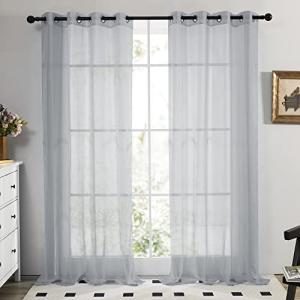 Deconovo Visillo para Ventana Cortina Transparente de Salón…