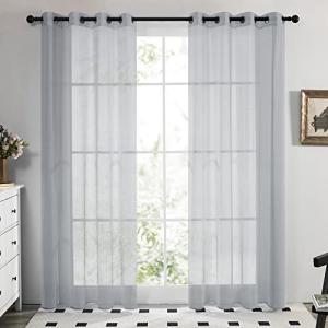 Deconovo Cortinas Translucidas para Dormitorio y Cocina con…