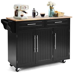 COSTWAY Carrito de Cocina con Cajones y Puerta Aparador con…