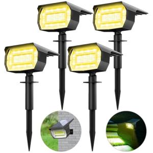 LOTMOS Luces Solares LED Exterior Jardin [4 Paquete/72LED]…