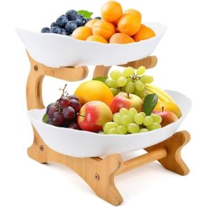 MEESOGA Frutero de 2 pisos