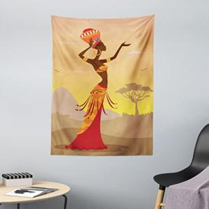 ABAKUHAUS Afro Tapiz de Pared y Cubrecama Suave, Desert Gul…