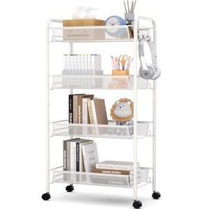 Urackify Carrito de cocina móvil multifuncional de 4 nivele…