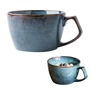 Taza de café grande, 650 ml, cuenco de cerámica con asa, cu…