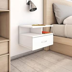 Tidyard Mesita de Noche Flotante con Cajón y Estante Abiert…