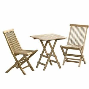Ambientehome Conjunto de asientos de jardín de tres piezas…