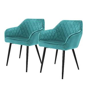 ML-Design Set 2X Sillas de Comedor Turquesa Estilo Moderno…
