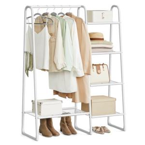 SONGMICS Perchero, Burro de Suelo, 5 Estantes, Estructura d…