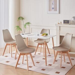 TTATC Mesa de Comedor con Juego de 4 Sillas, Mesa de Comedo…