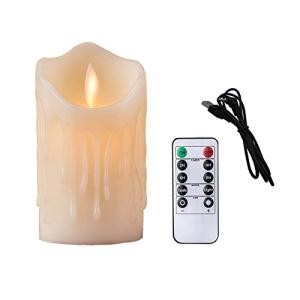 Bello Luna 4.9in Vela LED sin llama en forma de onda recarg…