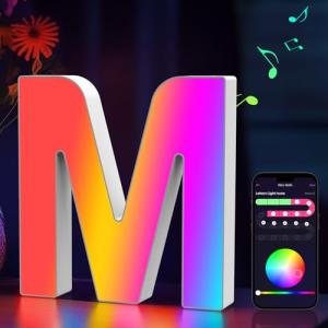 MeRGBW-Home Letra Luminosas Mayúscula RGB, Letras Luces LED…