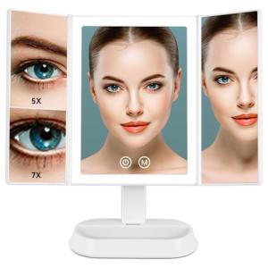 Auxmir Espejo Maquillaje con Luz, 60 Leds, 1X/5X/7X Espejo…