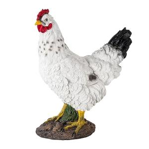 VERDOBA Figura para jardín tamaño Real (Gallina Blanca). De…