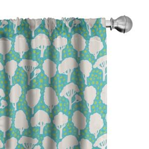 ABAKUHAUS Naturaleza Juego de 2 Paños Cortinas, Siluetas de…