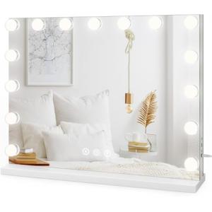 Dripex Espejo Maquillaje con Luz Grande, 58 x 45 cm, 15 Bom…