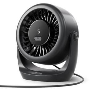 Diveblues Ventilador USB de mesa, potente hasta 6 m/s, pant…