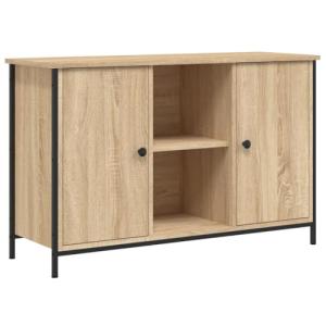 vidaXL Mueble de TV Madera de ingeniería Roble Sonoma 100x3…