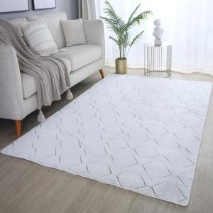HomebyHome Alfombra para salón, pelo corto, diseño moderno…