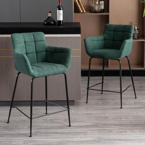 chairus Taburetes de Bar Juego de 2 con Reposabrazos Tabure…