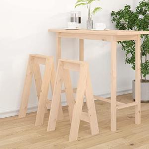 Xichuzi Taburetes 2 Unidades Madera Maciza de Pino 40x40x75…