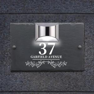 Placa solar moderna personalizada para puerta, letreros de…