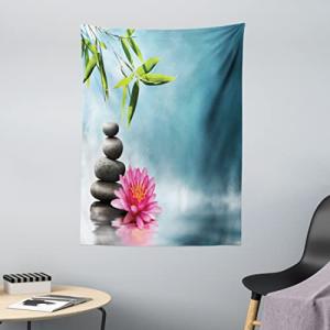 ABAKUHAUS Flor de Loto Tapiz de Pared y Cubrecama Suave, SP…