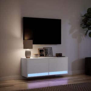 IKAYAA Mueble TV Suspendido con iluminación LED 100x31x35 c…