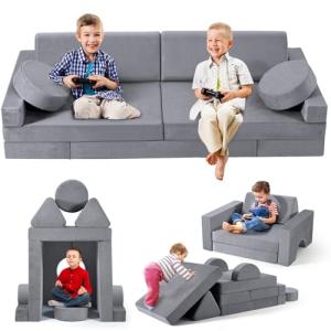 Lischwert Sofá para niños, Juego de sofás de 14 piezas, Esp…
