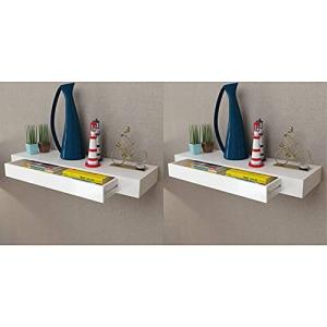 MOONAIRY Estantes de Pared flotantes con cajones 2 uds, Est…
