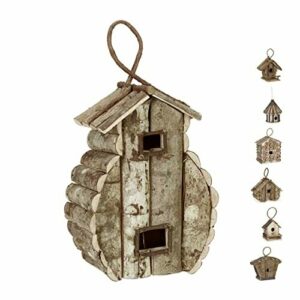 Relaxdays Casa para pájaros para Colgar, Madera Natural, De…