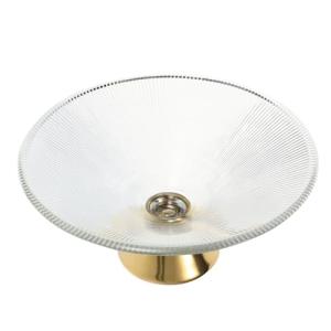 Cabilock Frutero De Vidrio Con Patas y Textura Vertical Ban…