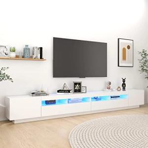 Xichuzi Mueble para TV con lucesblanco 300x35x40 cm, Mueble…