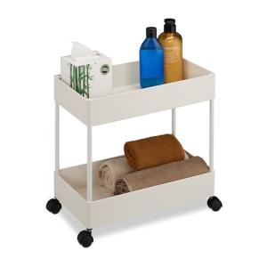 Relaxdays Carrito Auxiliar Ruedas, Carro Cocina 2 Niveles,…