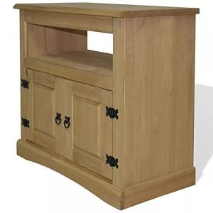 Homgoday Mueble para TV de madera de pino mexicano Corona R…