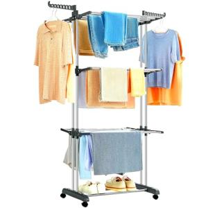 ForenTex Tendedero Plegable Tipo Torre de 4 Niveles con Rue…