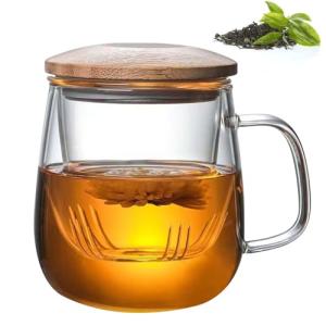 Tetera de cristal de 480 ml, con tapa y colador, jarra de c…