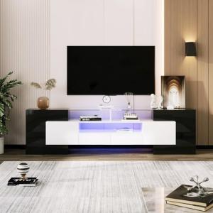 KecDuey Mueble para TV de 200 cm, Elegante Mueble de TV, Ar…