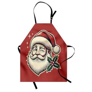ABAKUHAUS Navidad Delantal de Cocina, Papá Noel Tradicional…